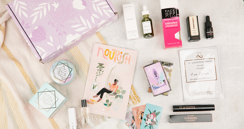 self care box therabox nourish products candles