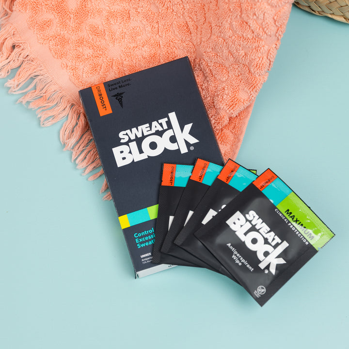 Sweatblock | Max Clinical Antiperspirant Wipes | $23.99