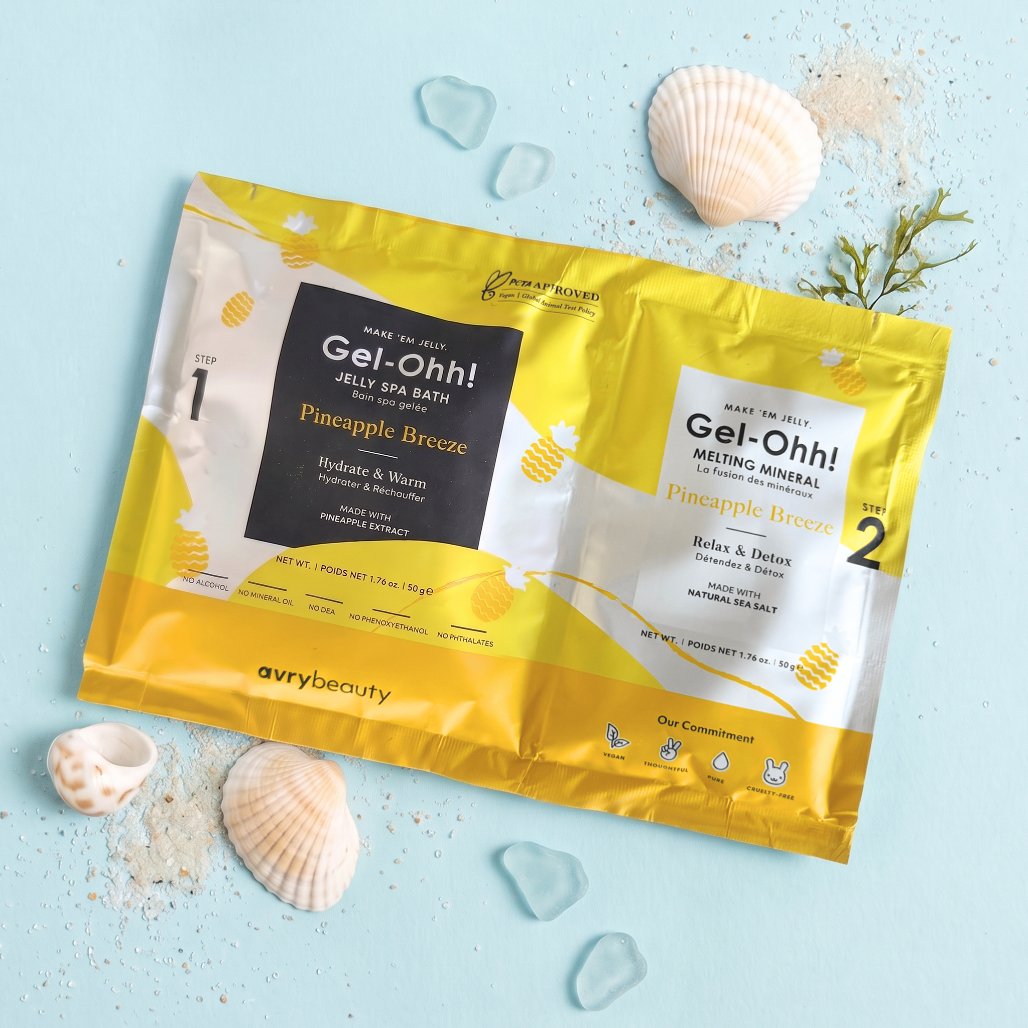AVRY BEAUTY Gel-Ohh! Jelly Spa Bath – Pineapple Breeze