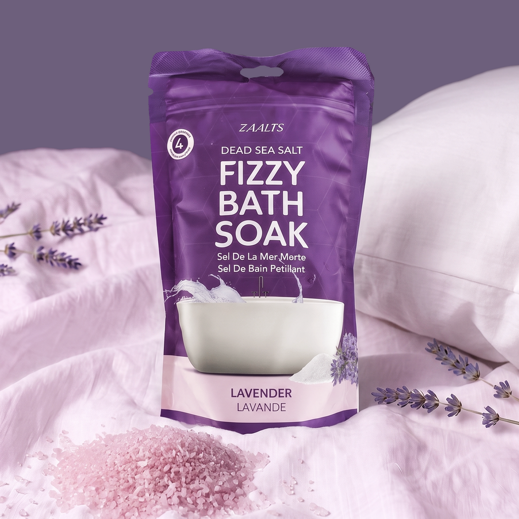 ZAALTS Lavender Dead Sea Salt Fizzy Bath Soak