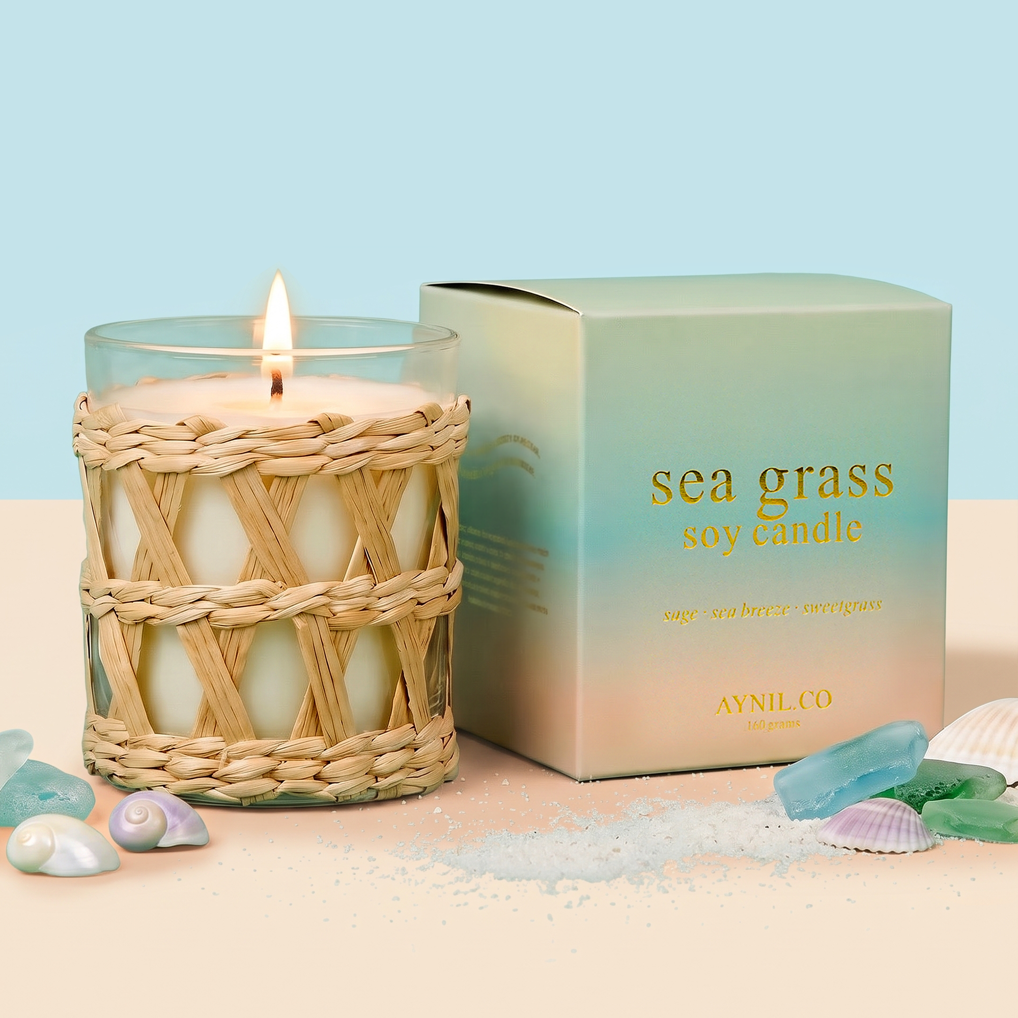 AYNIL CO. Sea Grass Candle