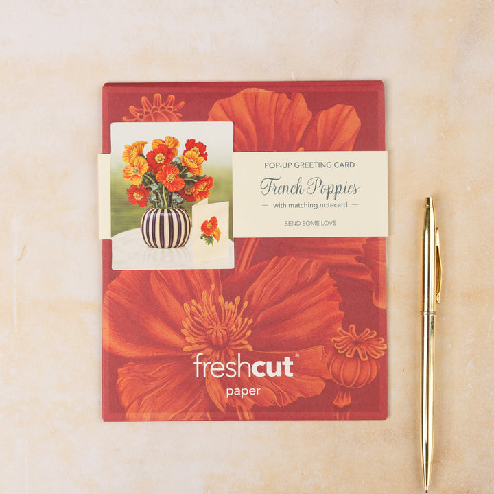 Freshcut Papers | Mini French Poppies Card | $7.95