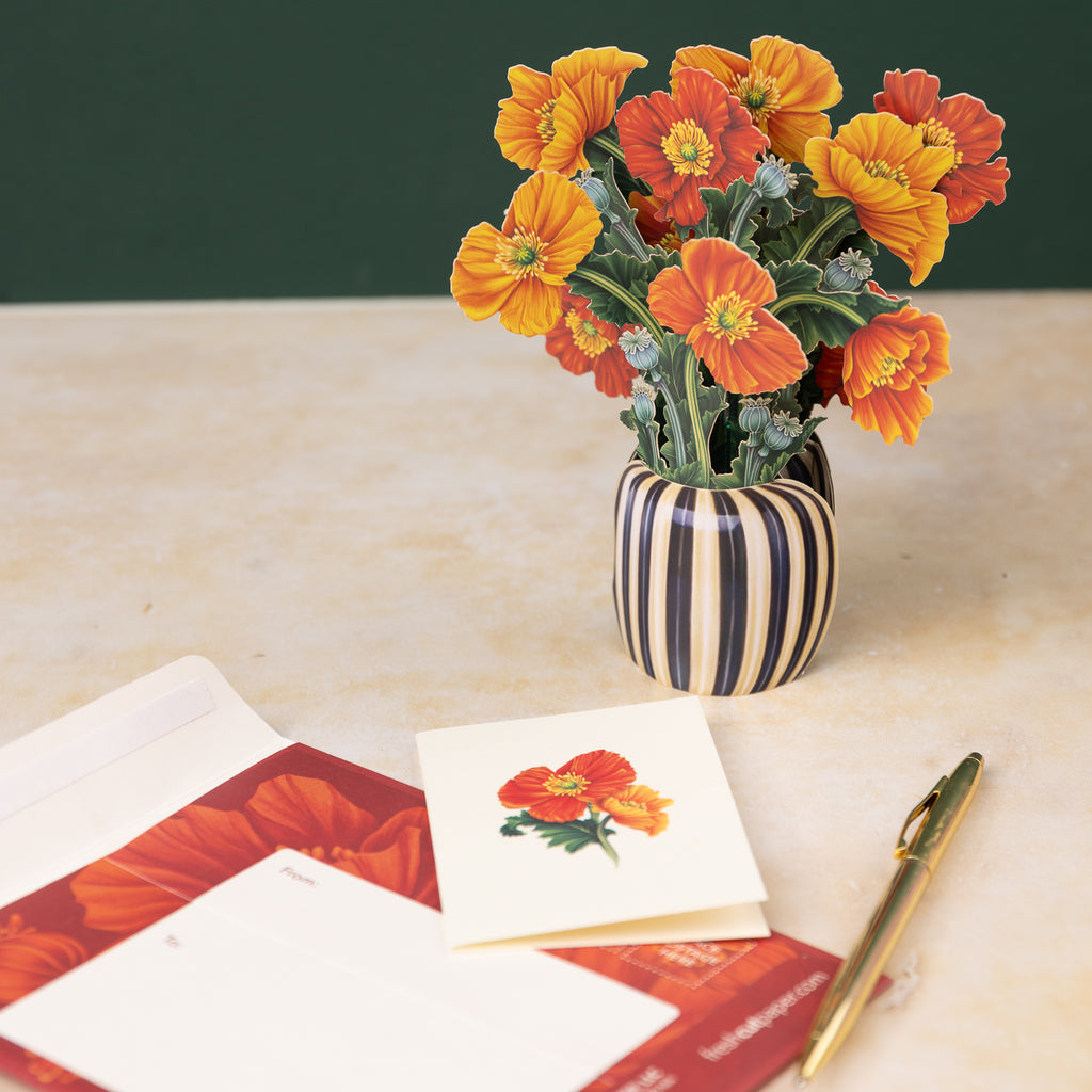 Freshcut Papers Mini French Poppies Card