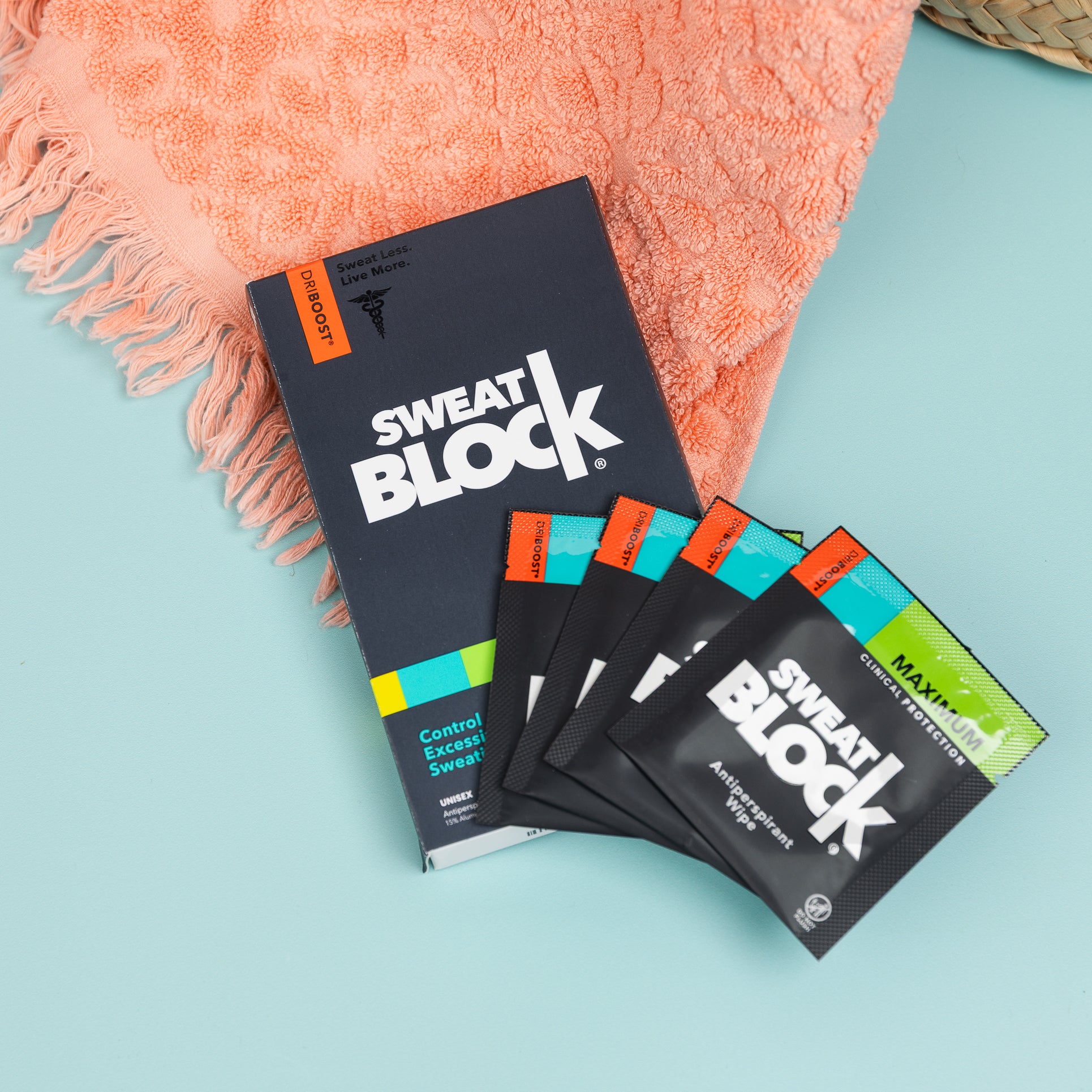 Sweatblock | Max Clinical Antiperspirant Wipes | $23.99