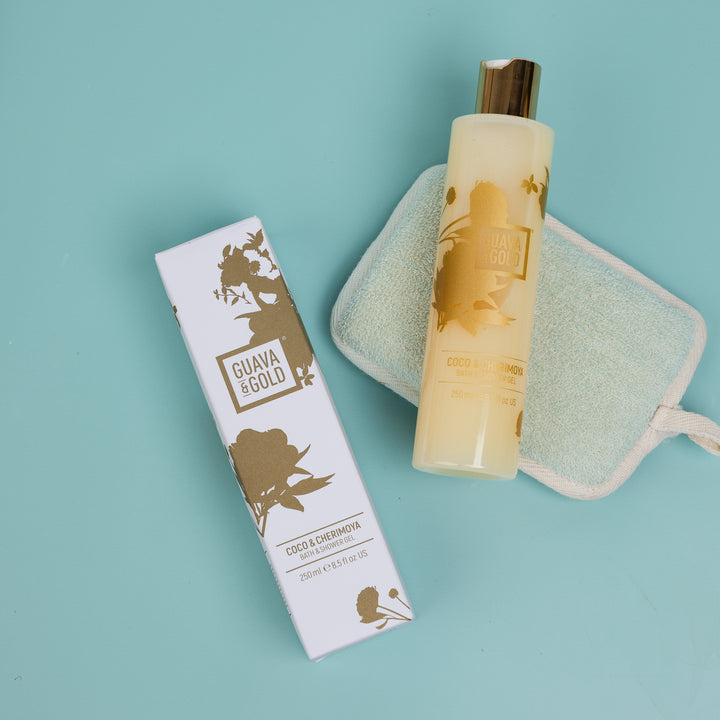 Guava and Gold | Bath and Shower Gel: Coco &amp; Cherimoya | $28