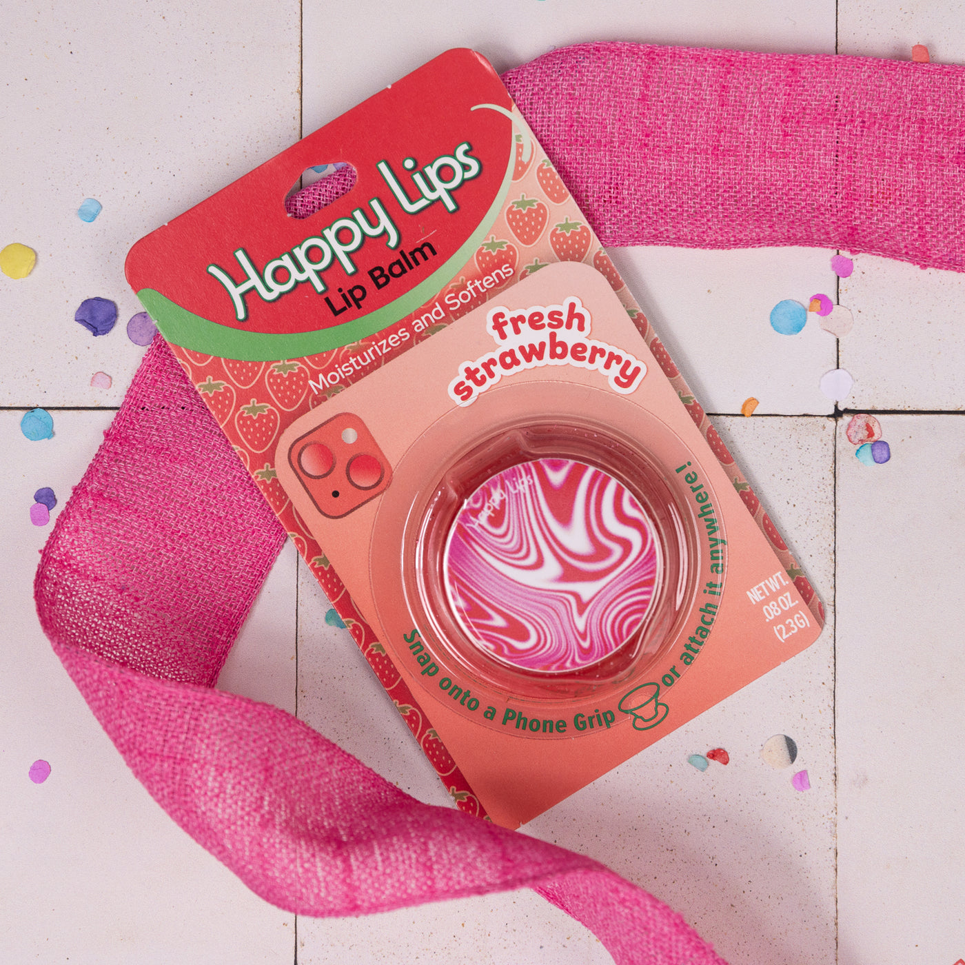 Happy Lips | Lip Balm Phone Grip (Flavors Vary)