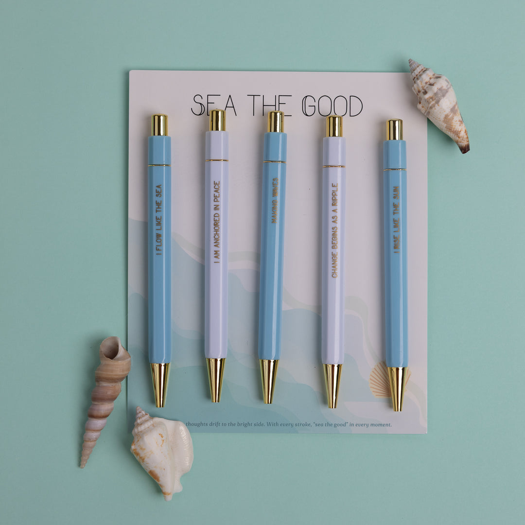 HAPPY SHOPPE | Sea the Good Affirmation Pen Set | $15