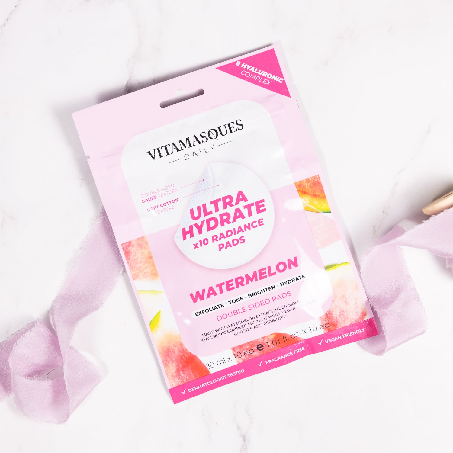 Vitamasques | Ultra Hydrate Watermelon Face Pads - 10 Radiance Pads ...