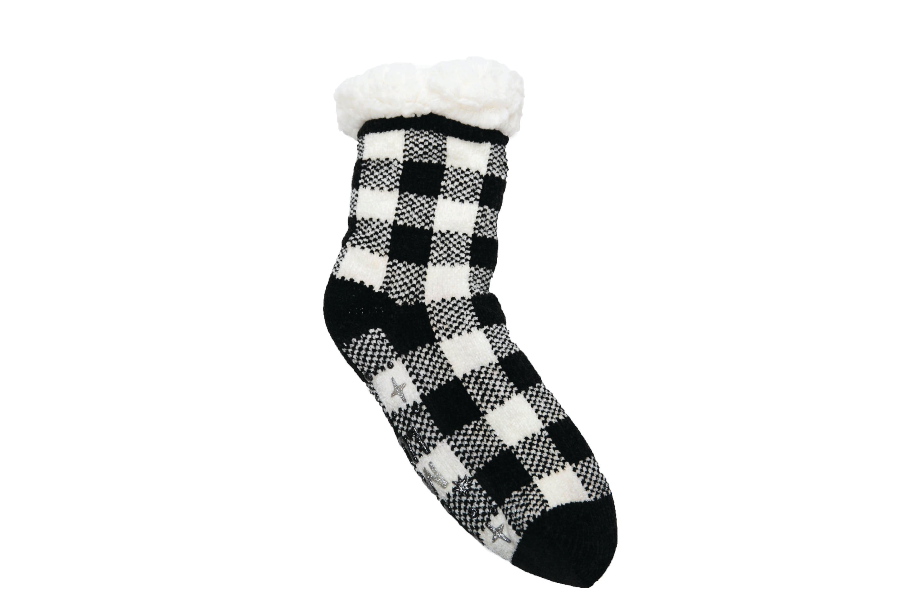 Top It Off | Wintry Socks (Black and White)