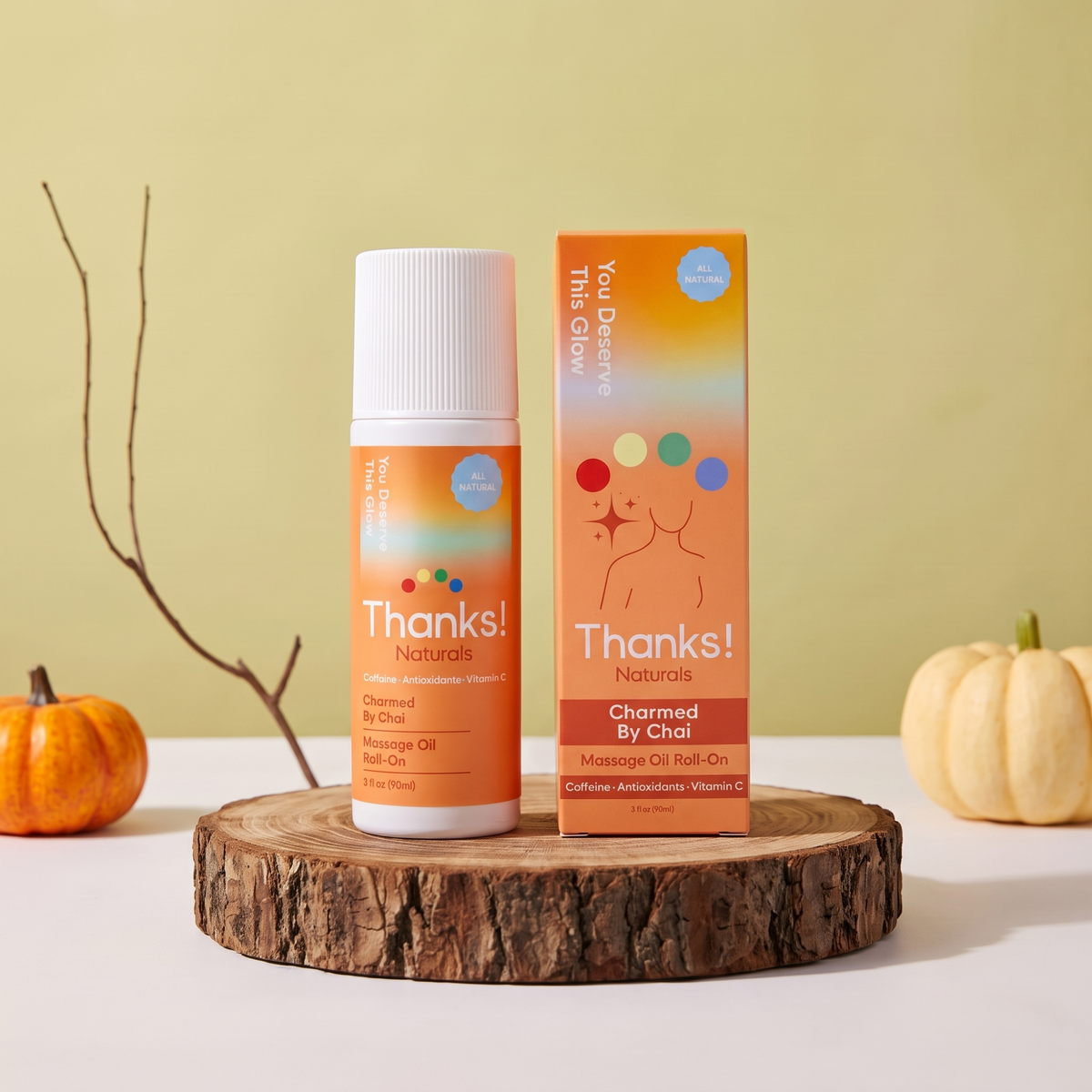 THANKS NATURALS Charmed by Chai Massage Oil Roll-On