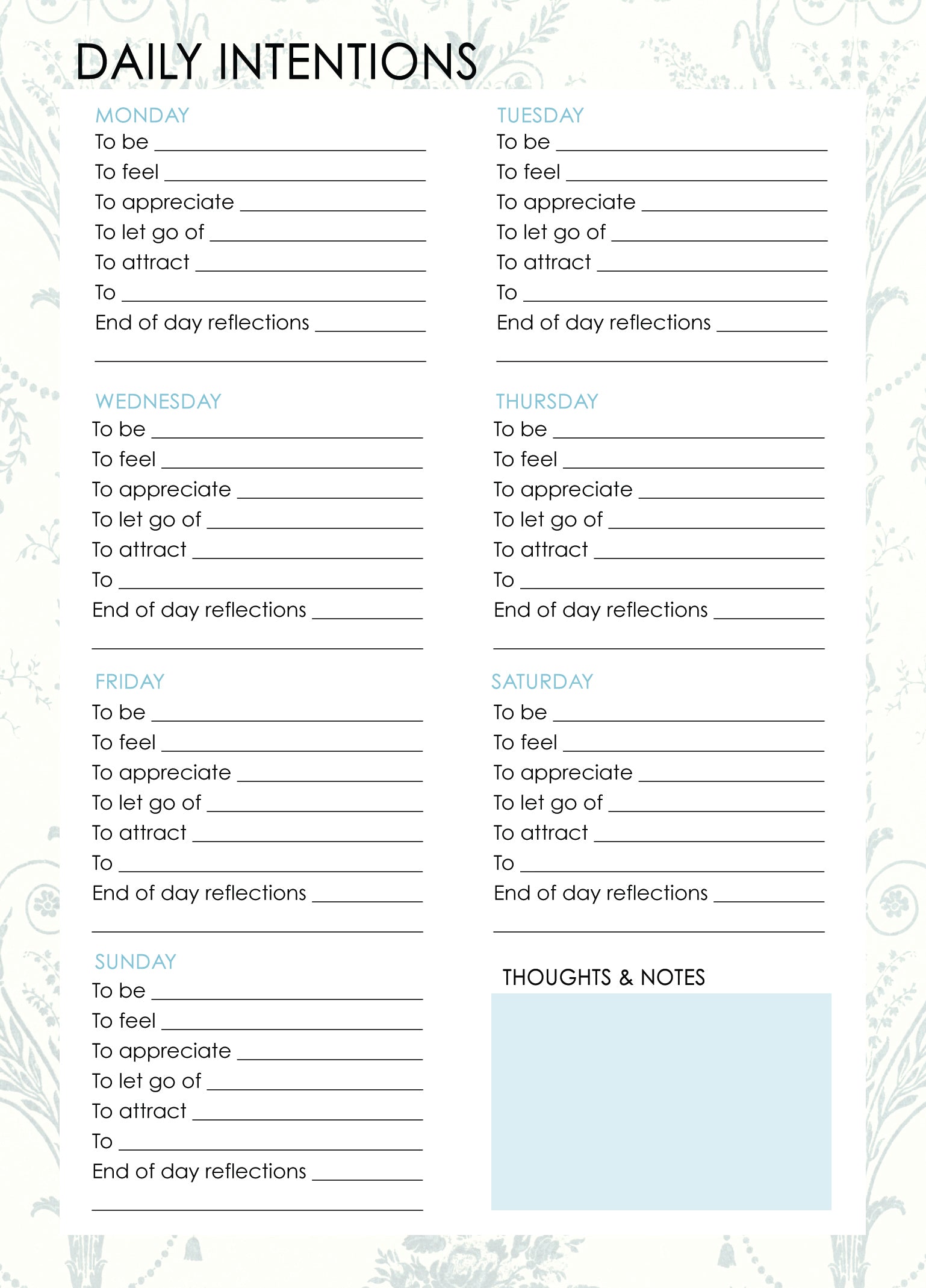 Daily Intentions - 4 Week Pack