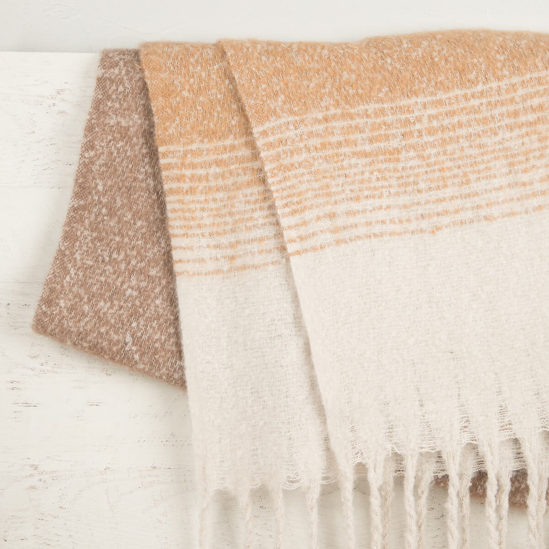 Brown Ombre Fringe Scarf