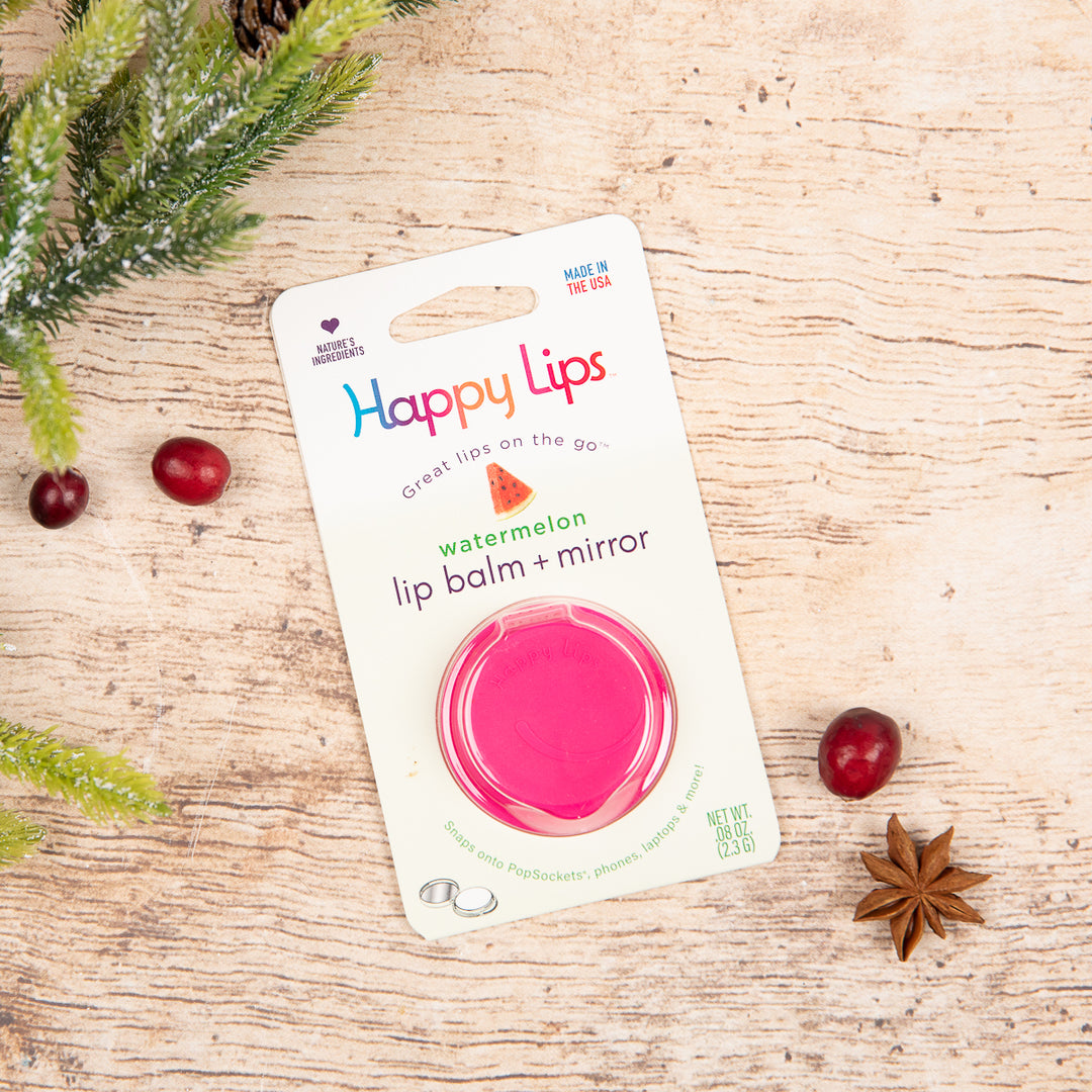 Happy Lips | Lip Balm with Mirror (Flavors Vary)